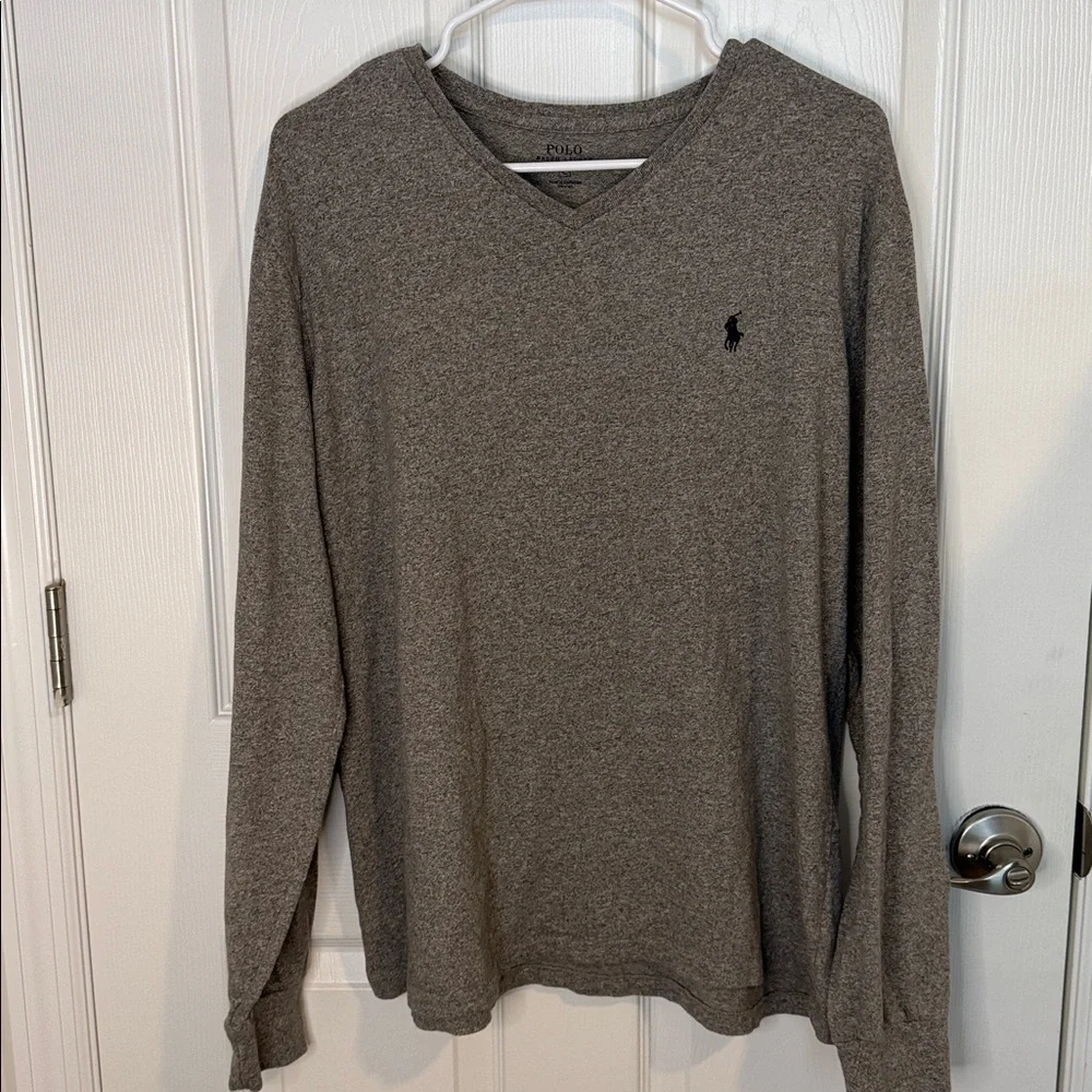 Polo Ralph Lauren Heather Gray V-Neck shirt